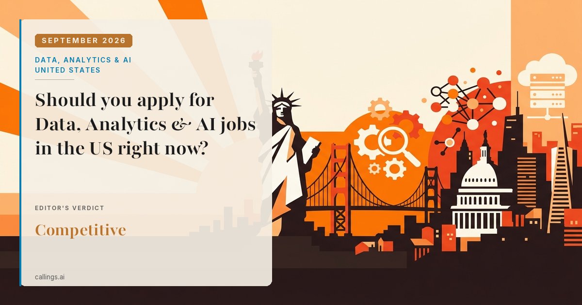 Data, Analytics & AI job market report cover, United States, 2026-09