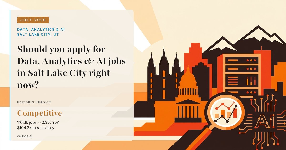Data, Analytics & AI job market report cover, Salt Lake City-Murray, UT, 2026-07