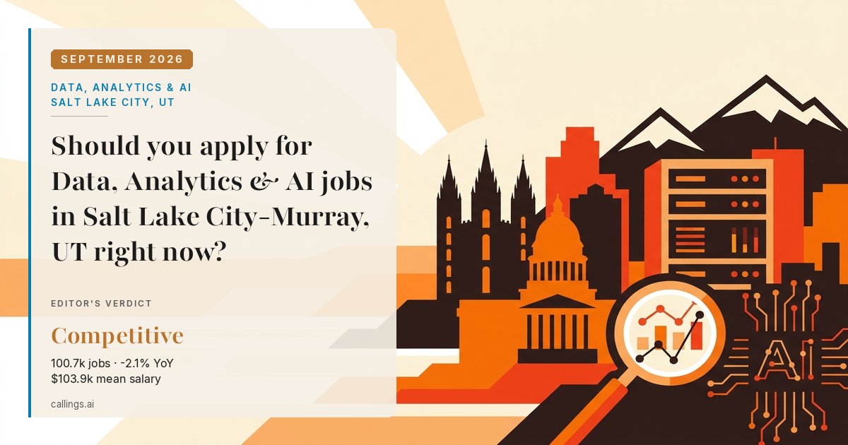 Data, Analytics & AI job market report cover, Salt Lake City-Murray, UT, 2026-09