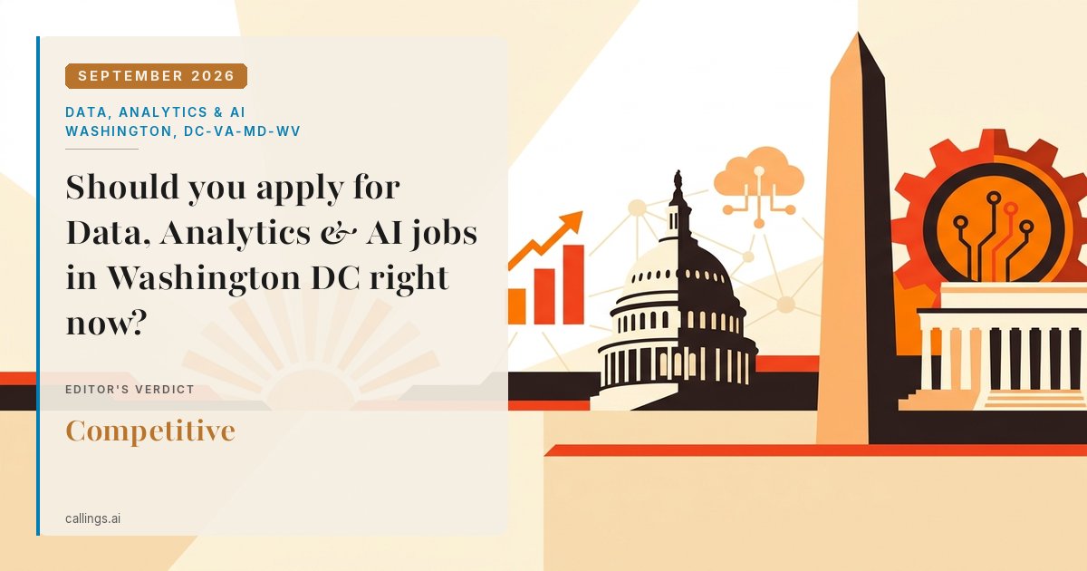 Data, Analytics & AI job market report cover, Washington-Arlington-Alexandria, DC-VA-MD-WV, 2026-09