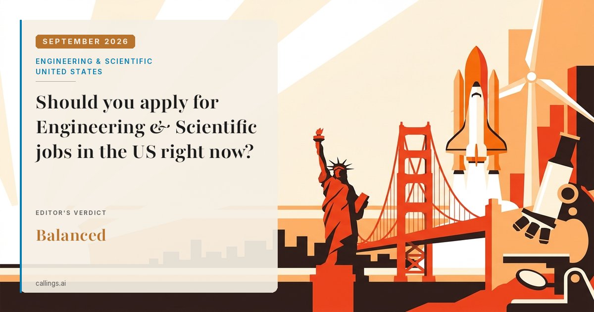 Engineering & Scientific job market report cover, United States, 2026-09