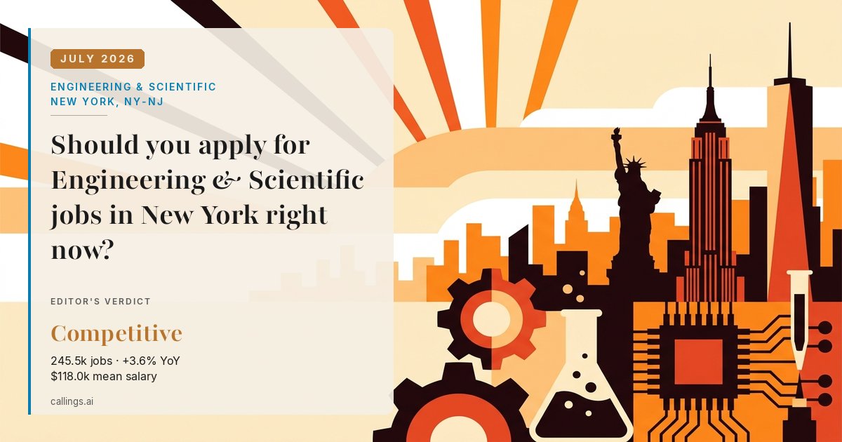 Engineering & Scientific job market report cover, New York-Newark-Jersey City, NY-NJ, 2026-07