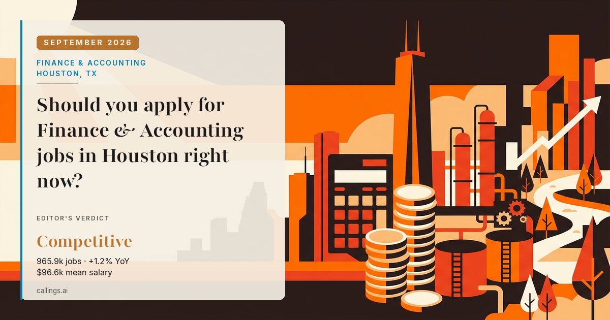 Finance & Accounting job market report cover, Houston-Pasadena-The Woodlands, TX, 2026-09