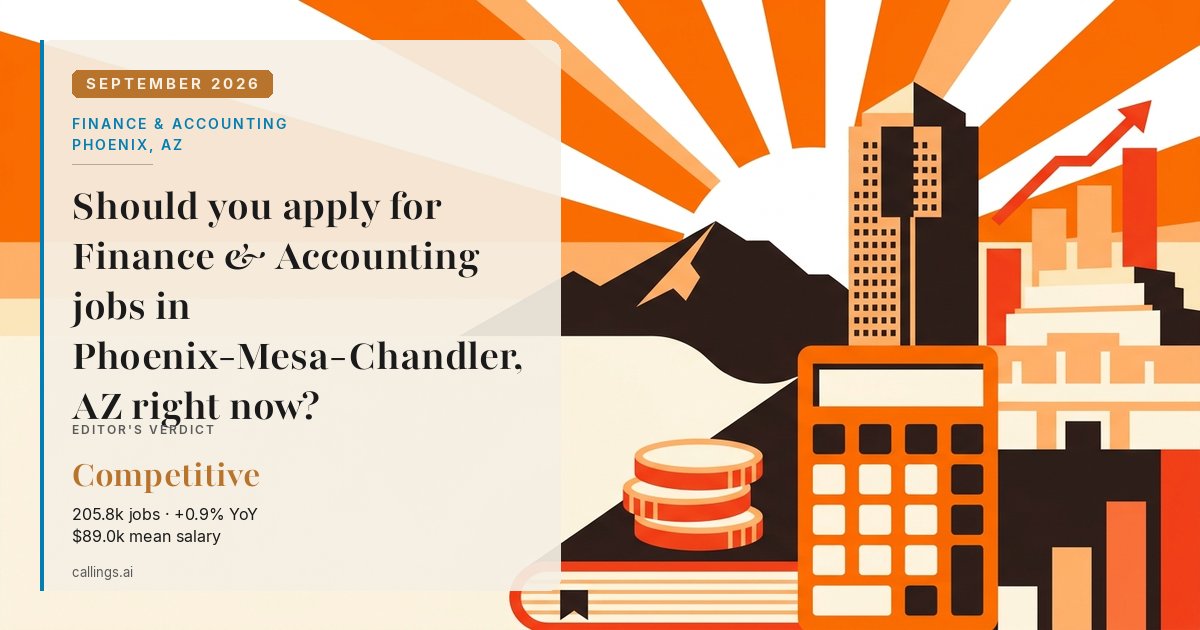 Finance & Accounting job market report cover, Phoenix-Mesa-Chandler, AZ, 2026-09
