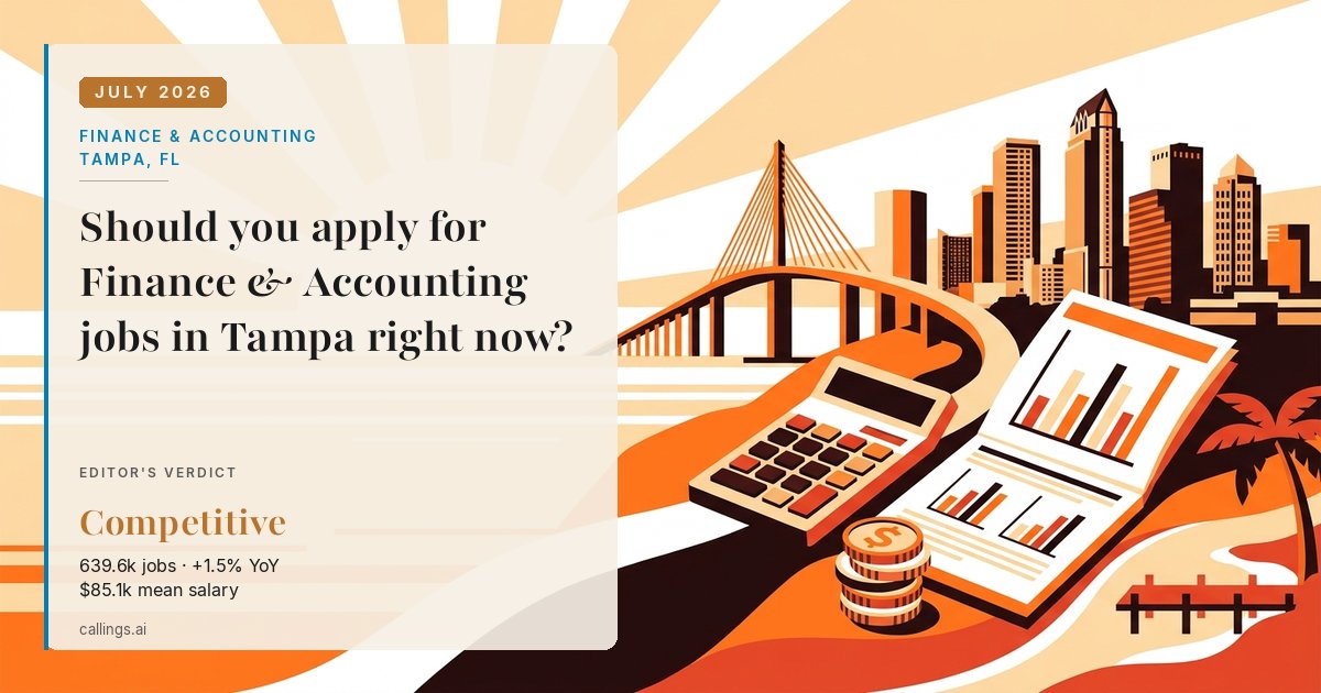 Finance & Accounting job market report cover, Tampa-St. Petersburg-Clearwater, FL, 2026-07
