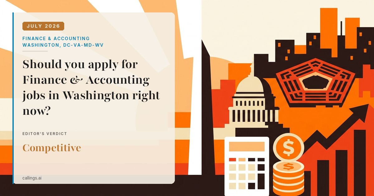 Finance & Accounting job market report cover, Washington-Arlington-Alexandria, DC-VA-MD-WV, 2026-07