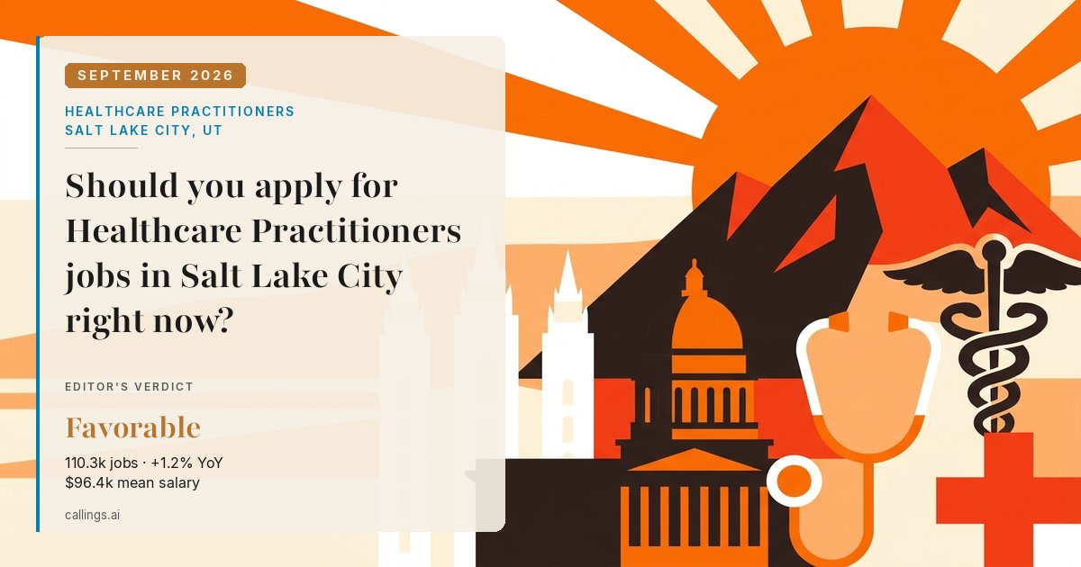 Healthcare Practitioners job market report cover, Salt Lake City-Murray, UT, 2026-09