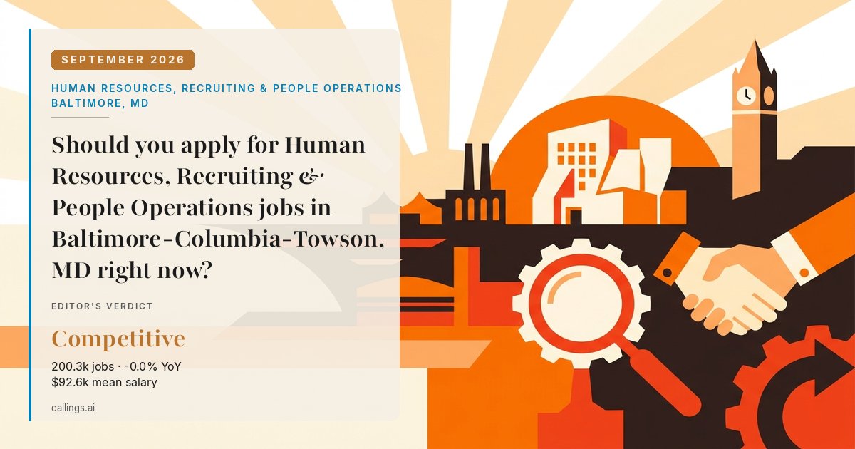 Human Resources, Recruiting & People Operations job market report cover, Baltimore-Columbia-Towson, MD, 2026-09
