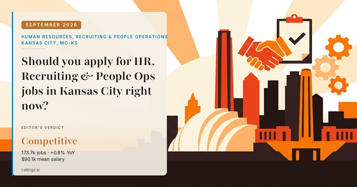 Human Resources, Recruiting & People Operations job market report cover, Kansas City, MO-KS, 2026-09