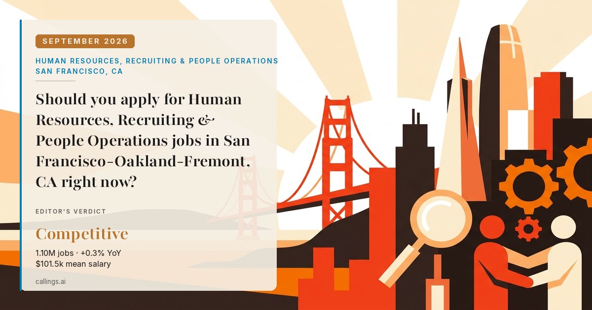 Human Resources, Recruiting & People Operations job market report cover, San Francisco-Oakland-Fremont, CA, 2026-09