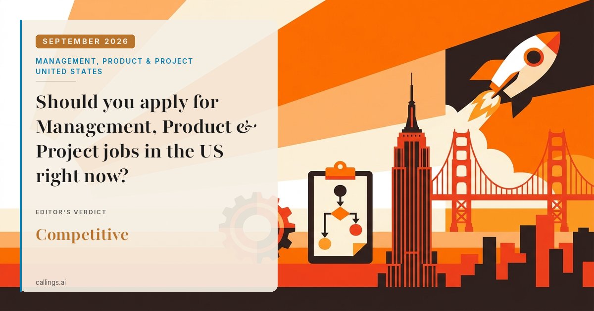 Management, Product & Project job market report cover, United States, 2026-09