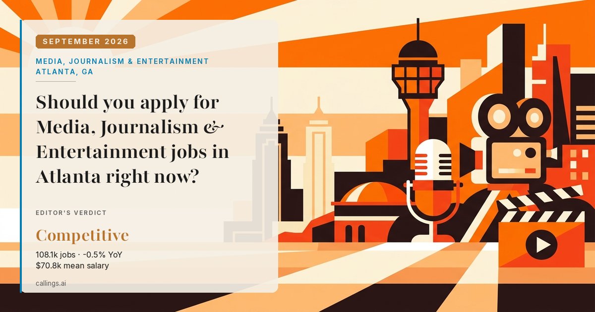 Media, Journalism & Entertainment job market report cover, Atlanta-Sandy Springs-Roswell, GA, 2026-09