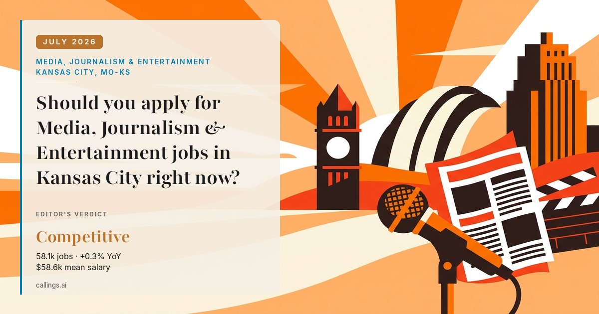 Media, Journalism & Entertainment job market report cover, Kansas City, MO-KS, 2026-07