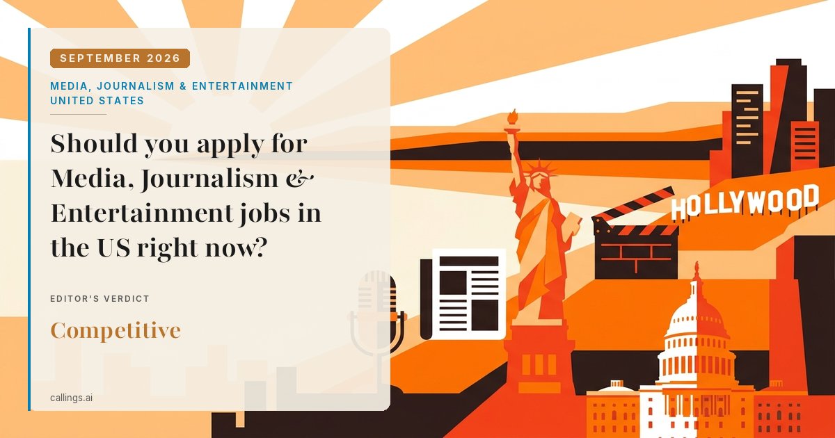 Media, Journalism & Entertainment job market report cover, United States, 2026-09