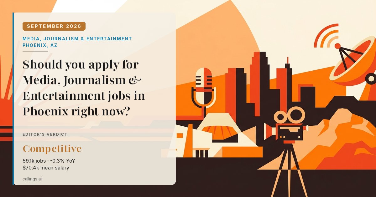 Media, Journalism & Entertainment job market report cover, Phoenix-Mesa-Chandler, AZ, 2026-09