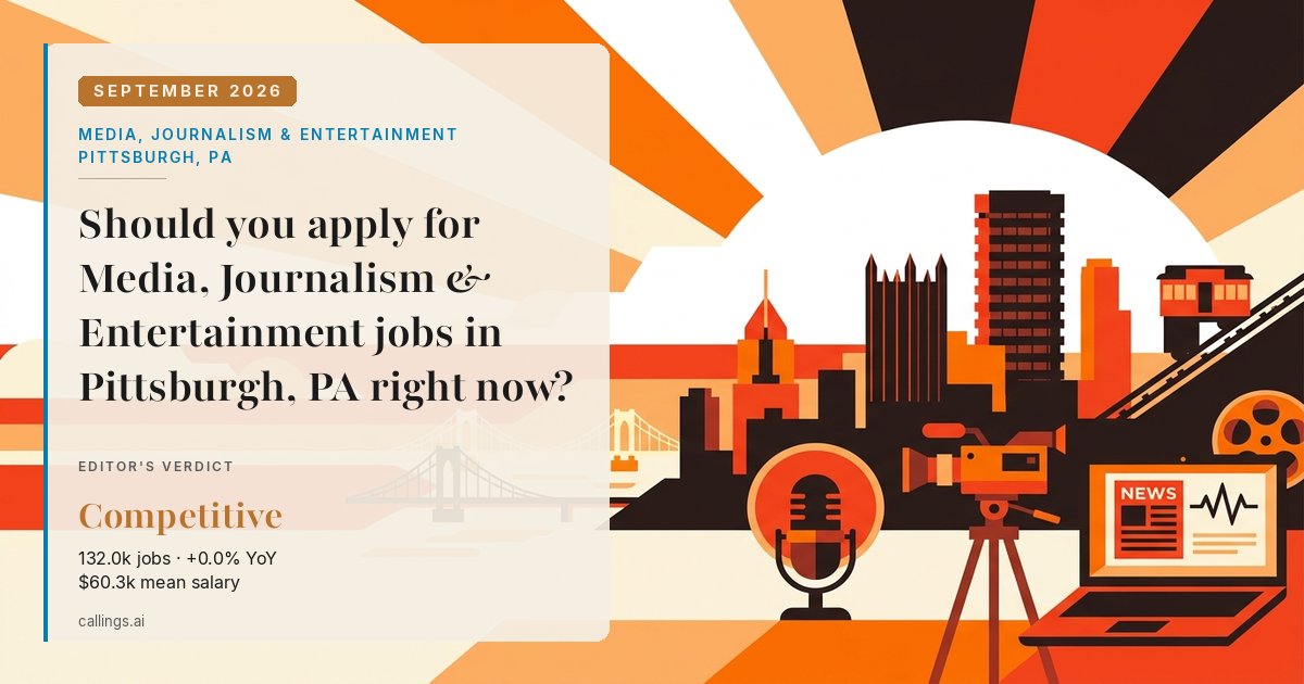 Media, Journalism & Entertainment job market report cover, Pittsburgh, PA, 2026-09