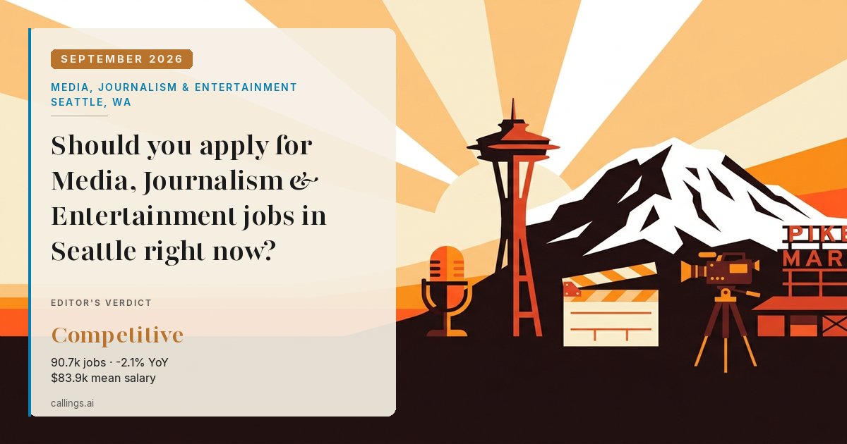 Media, Journalism & Entertainment job market report cover, Seattle-Tacoma-Bellevue, WA, 2026-09