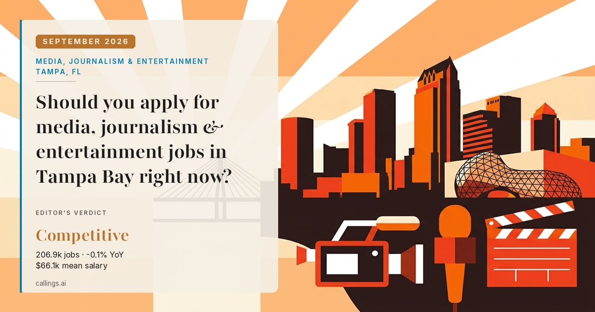 Media, Journalism & Entertainment job market report cover, Tampa-St. Petersburg-Clearwater, FL, 2026-09