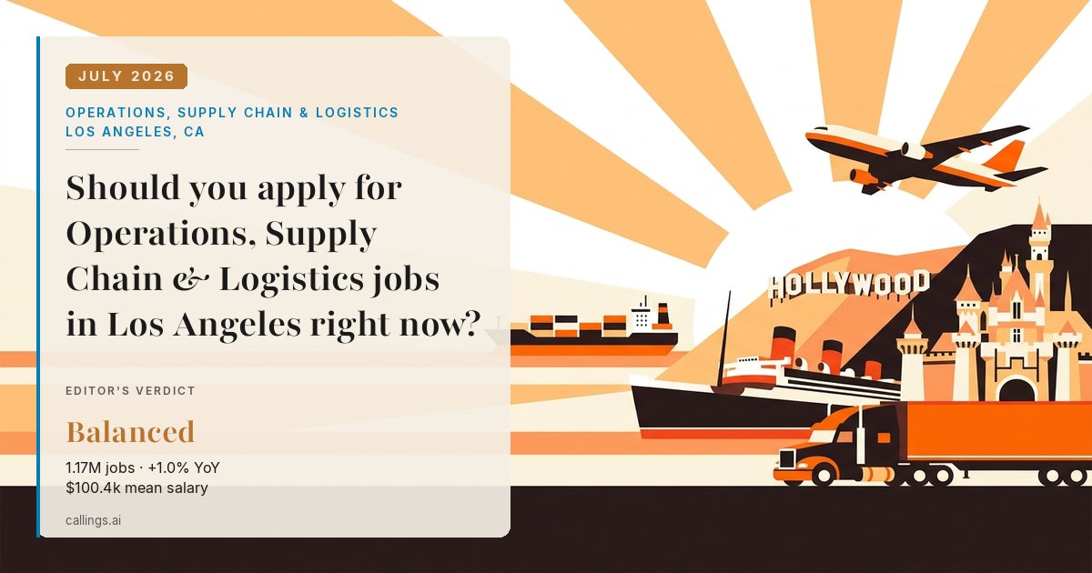 Operations, Supply Chain & Logistics job market report cover, Los Angeles-Long Beach-Anaheim, CA, 2026-07