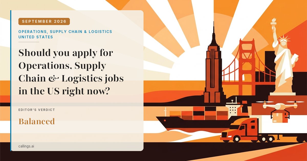 Operations, Supply Chain & Logistics job market report cover, United States, 2026-09