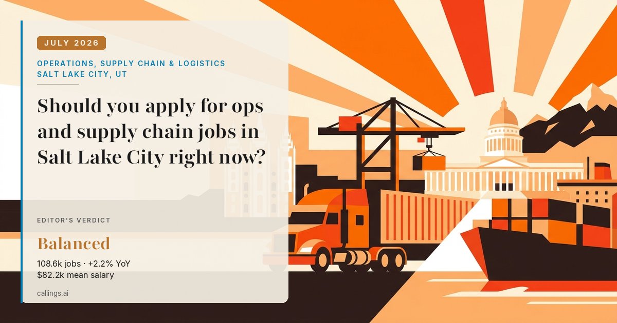 Operations, Supply Chain & Logistics job market report cover, Salt Lake City-Murray, UT, 2026-07