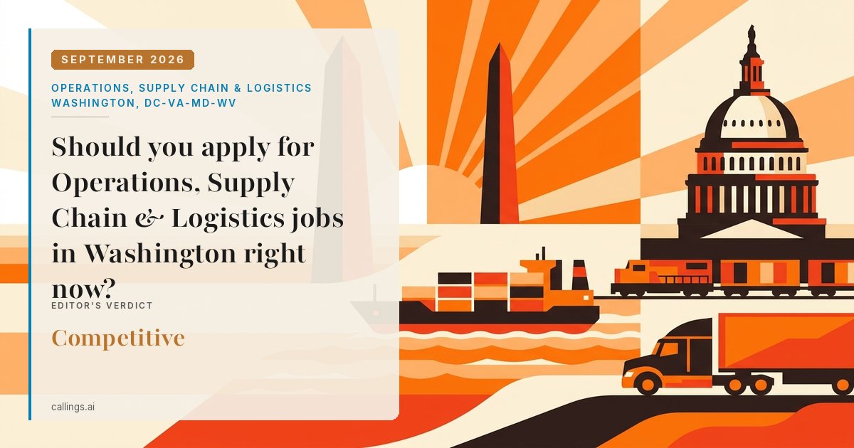 Operations, Supply Chain & Logistics job market report cover, Washington-Arlington-Alexandria, DC-VA-MD-WV, 2026-09