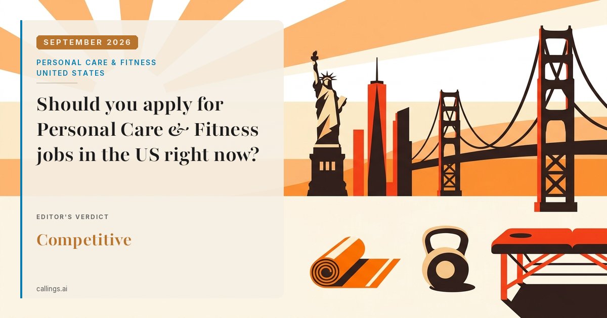 Personal Care & Fitness job market report cover, United States, 2026-09