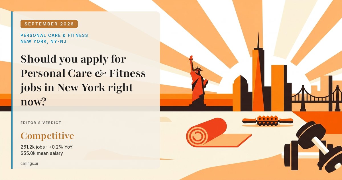 Personal Care & Fitness job market report cover, New York-Newark-Jersey City, NY-NJ, 2026-09