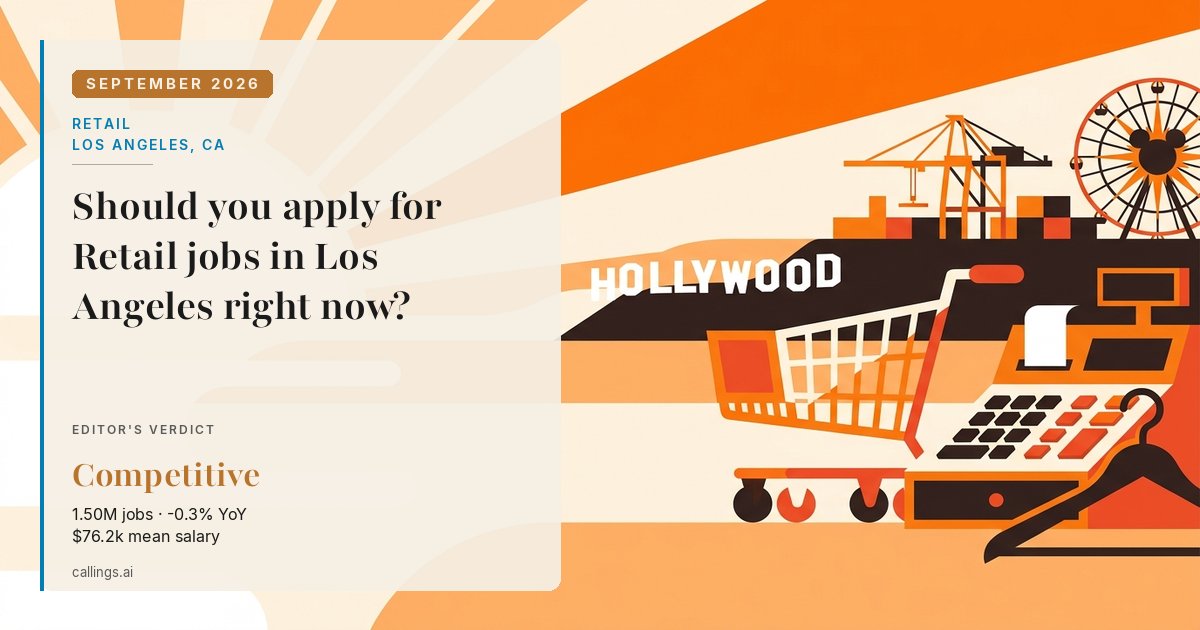 Retail job market report cover, Los Angeles-Long Beach-Anaheim, CA, 2026-09