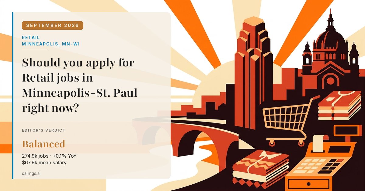 Retail job market report cover, Minneapolis-St. Paul-Bloomington, MN-WI, 2026-09
