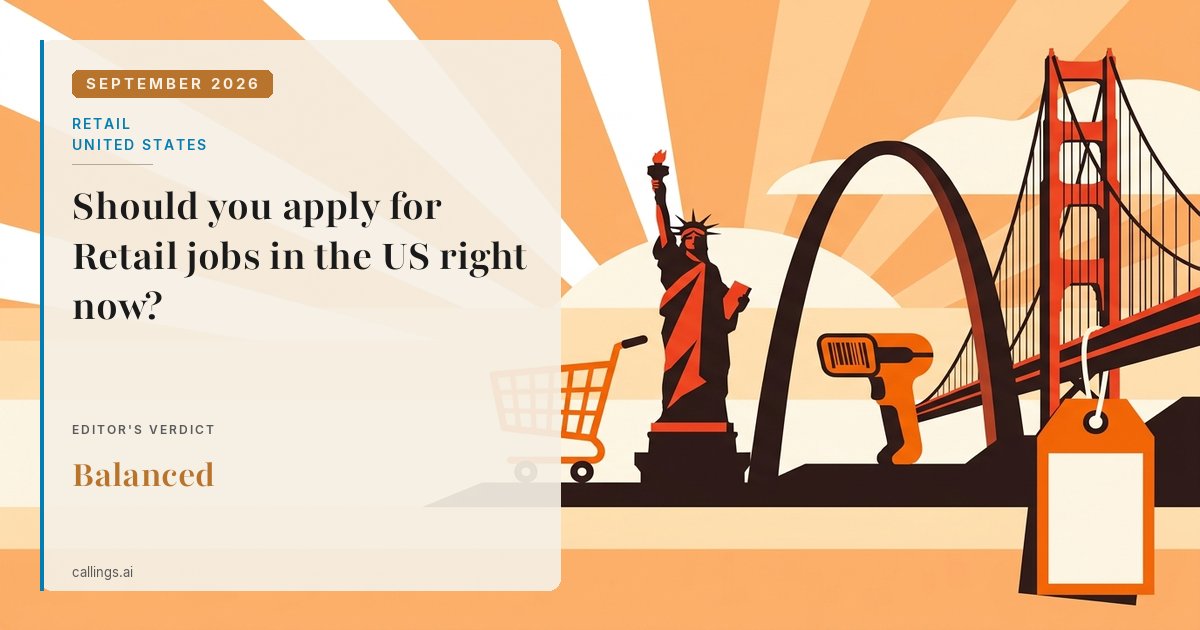 Retail job market report cover, United States, 2026-09