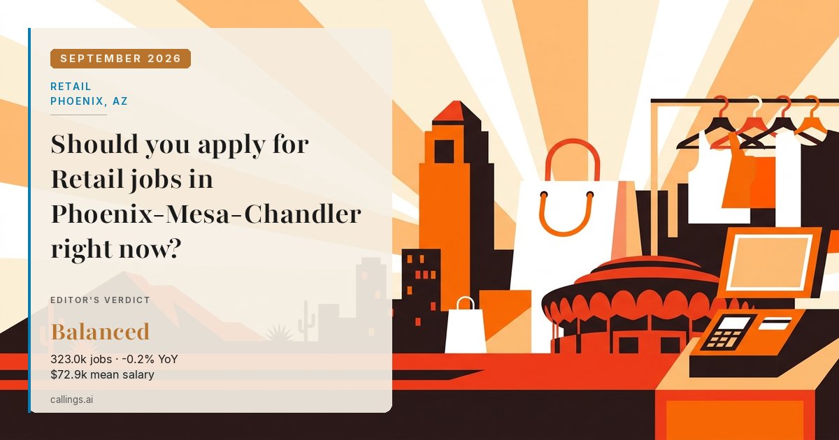 Retail job market report cover, Phoenix-Mesa-Chandler, AZ, 2026-09