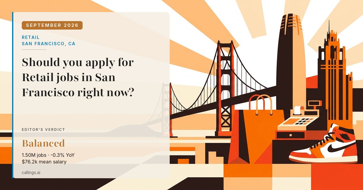 Retail job market report cover, San Francisco-Oakland-Fremont, CA, 2026-09