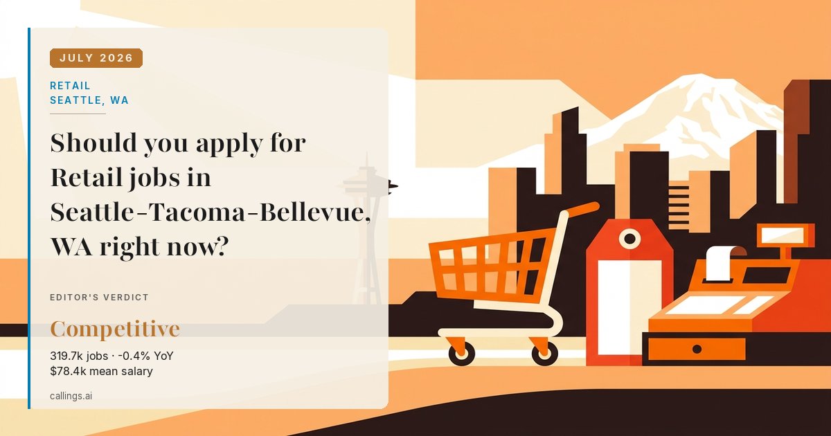 Retail job market report cover, Seattle-Tacoma-Bellevue, WA, 2026-07