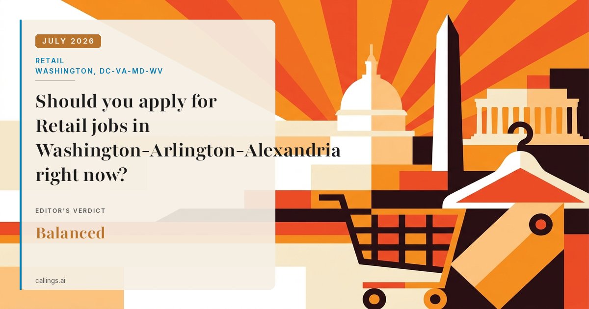 Retail job market report cover, Washington-Arlington-Alexandria, DC-VA-MD-WV, 2026-07