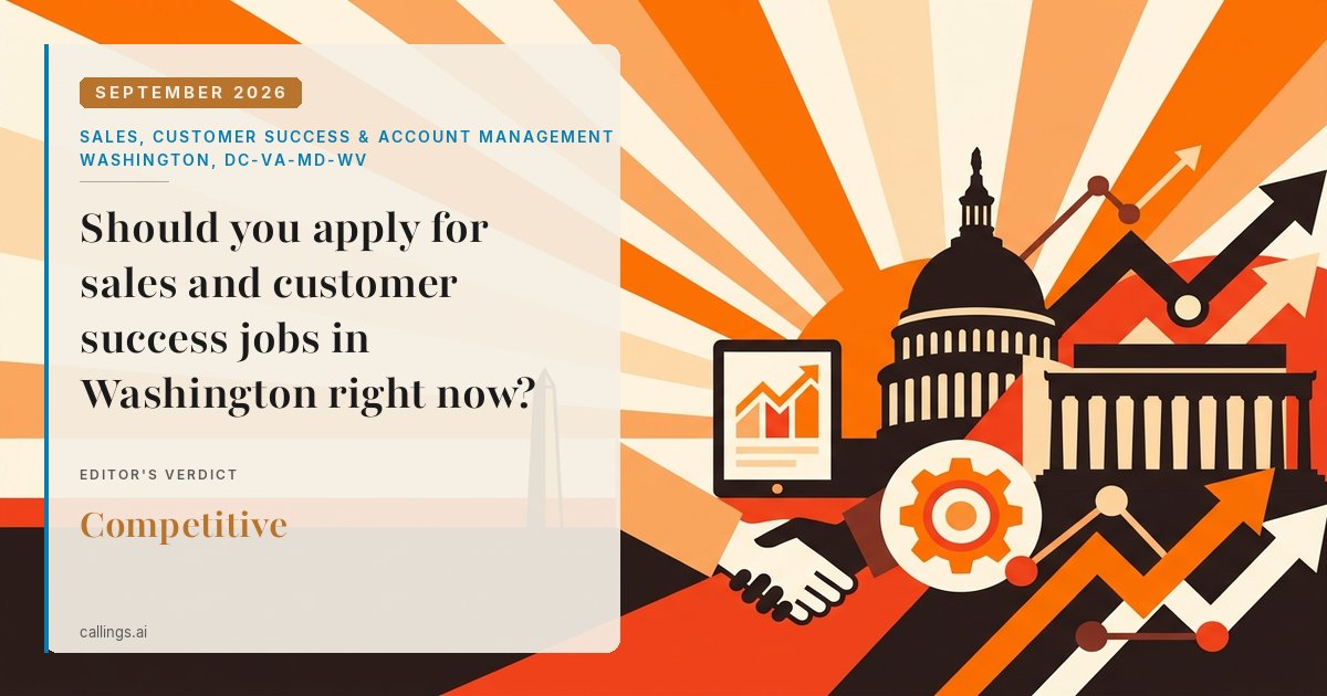 Sales, Customer Success & Account Management job market report cover, Washington-Arlington-Alexandria, DC-VA-MD-WV, 2026-09