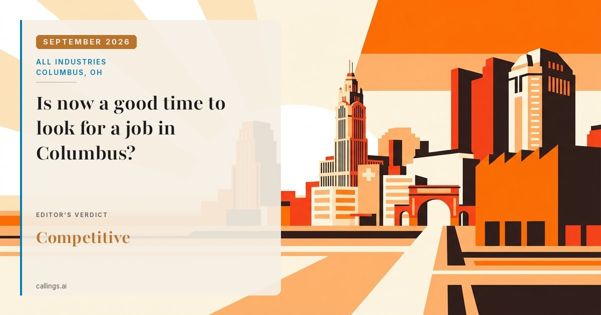All industries job market report cover, Columbus, OH, 2026-09