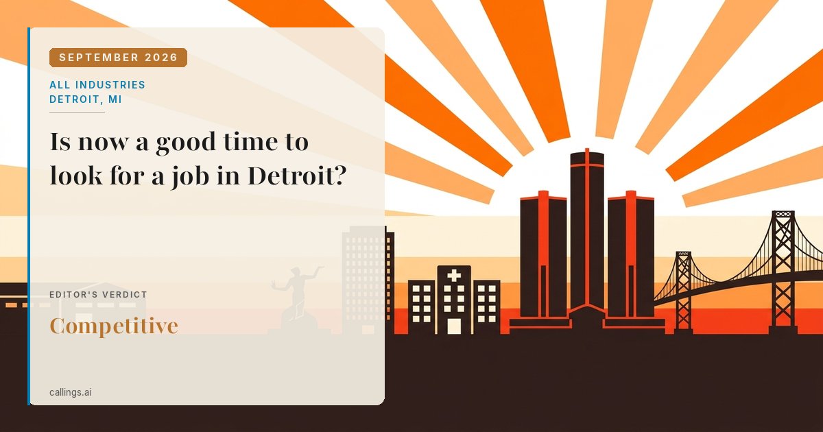 All industries job market report cover, Detroit-Warren-Dearborn, MI, 2026-09