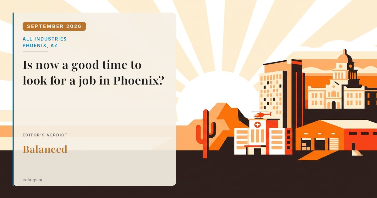 All industries job market report cover, Phoenix-Mesa-Chandler, AZ, 2026-09