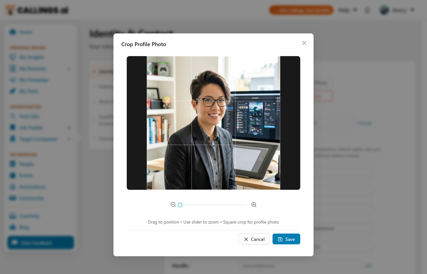 Avatar Crop Editor