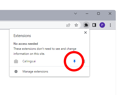 Pin extension