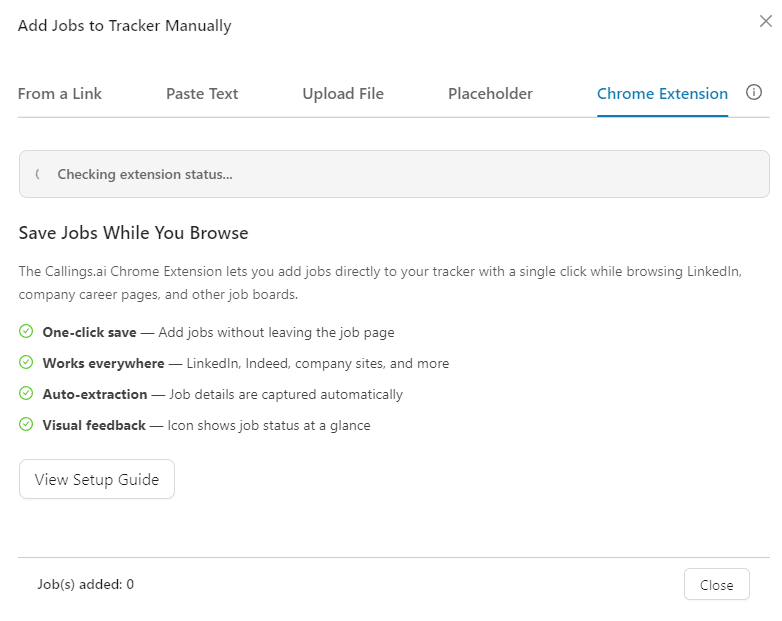 Chrome Extension Tab