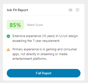 Job Fit Report Card