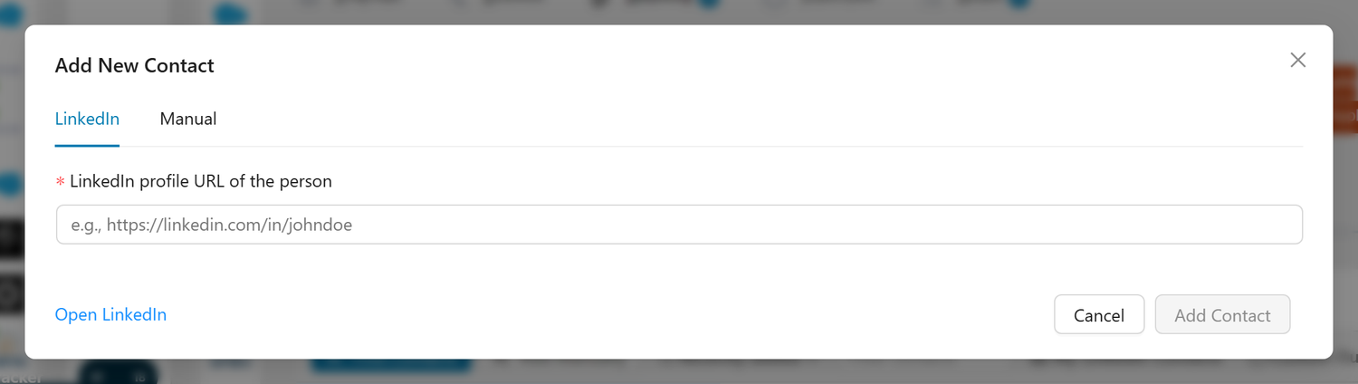 Add Contact LinkedIn