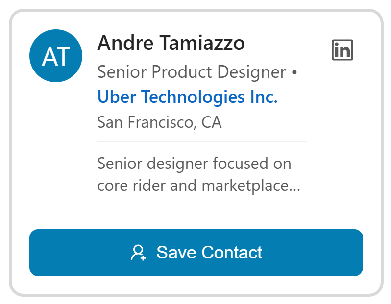 AI Contact Finder Card