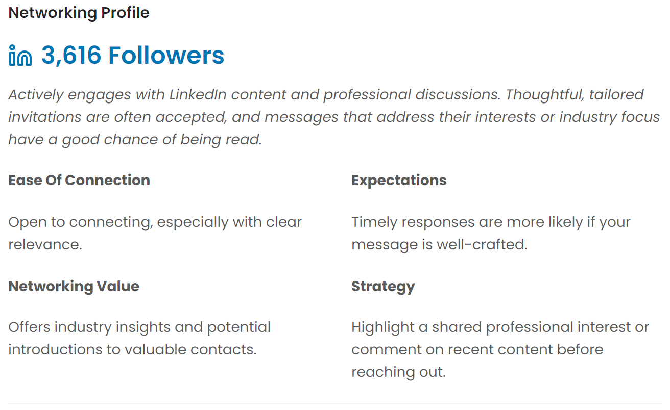 Networking Profile