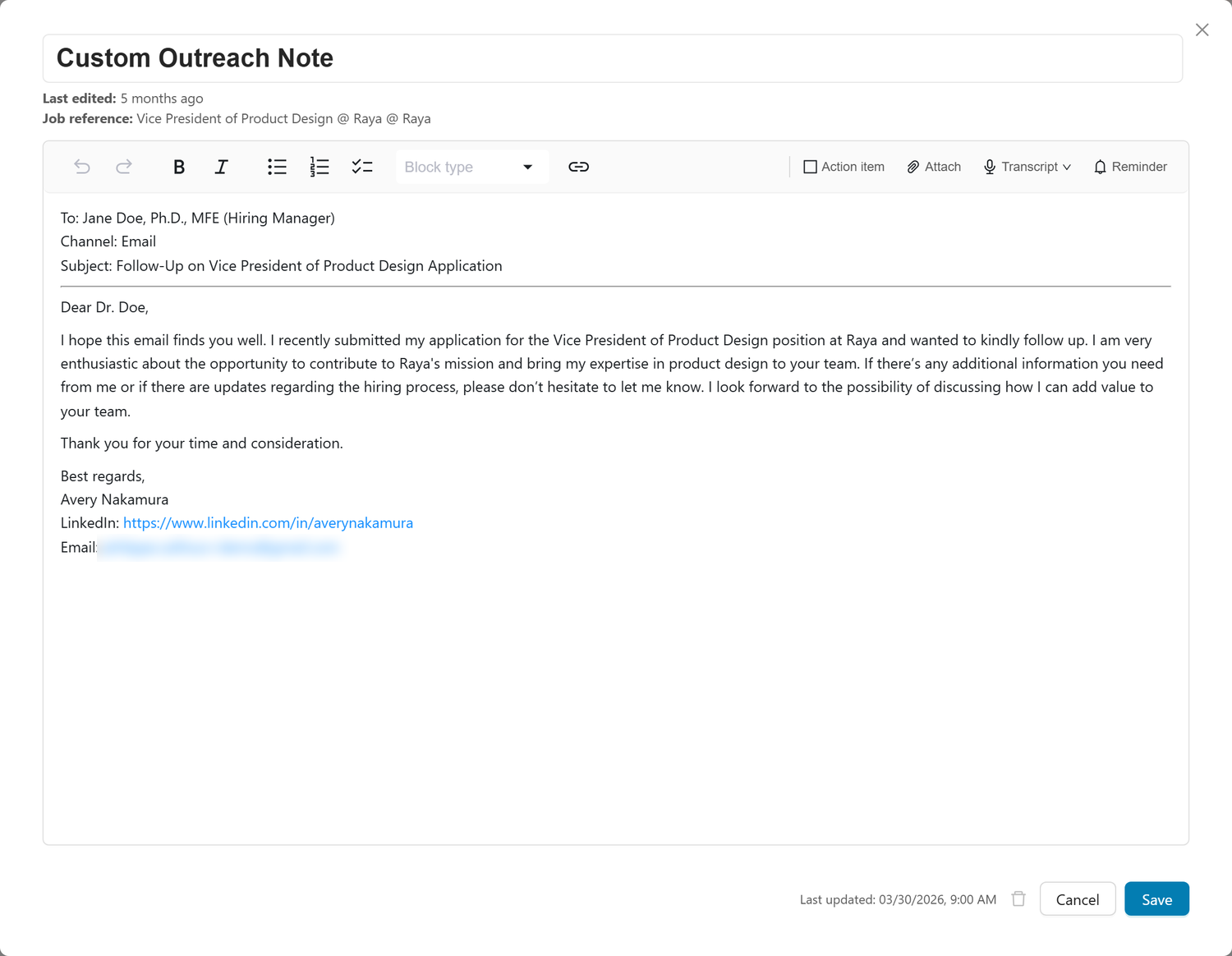 Note Editor with Attachments