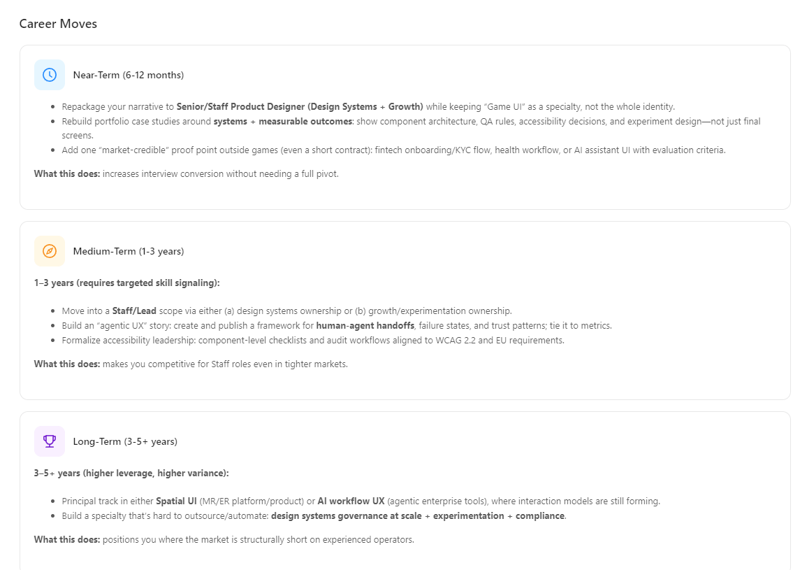 Career Moves Section