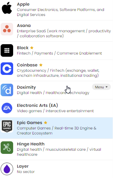 Company List