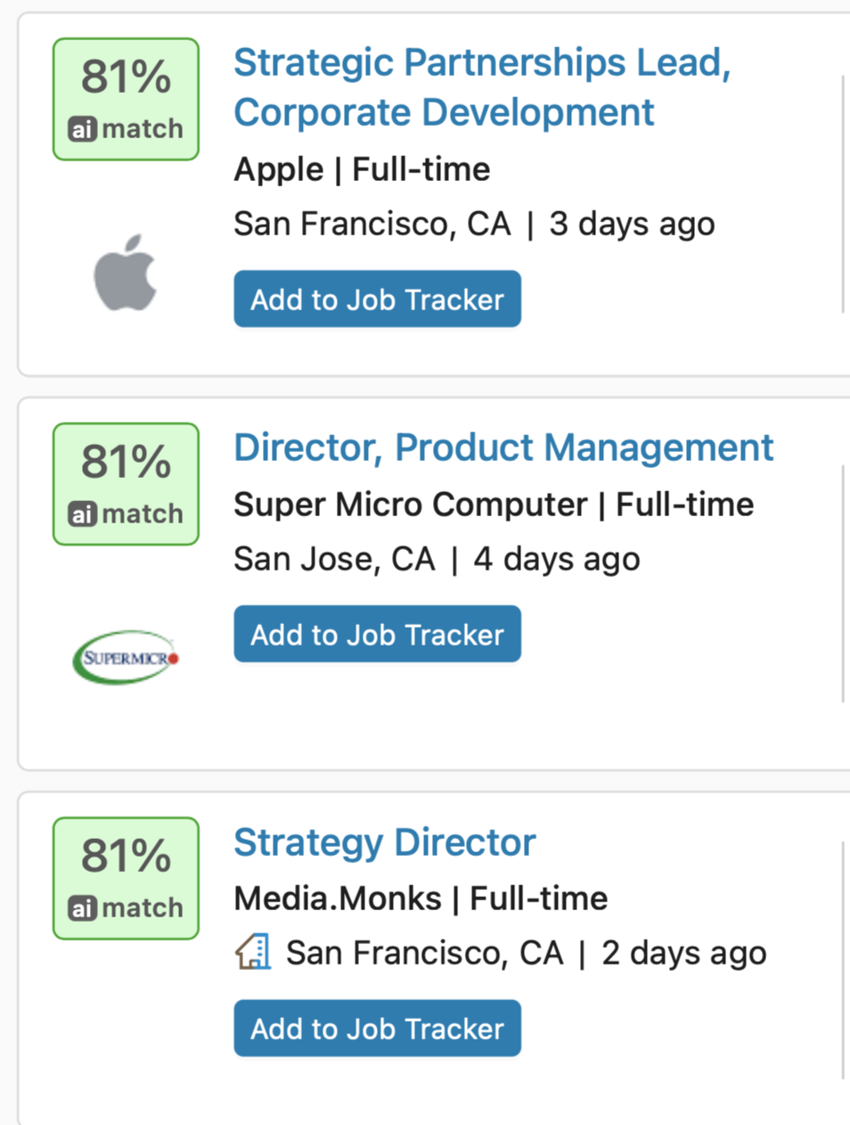 AI-powered job matching across millions of listings